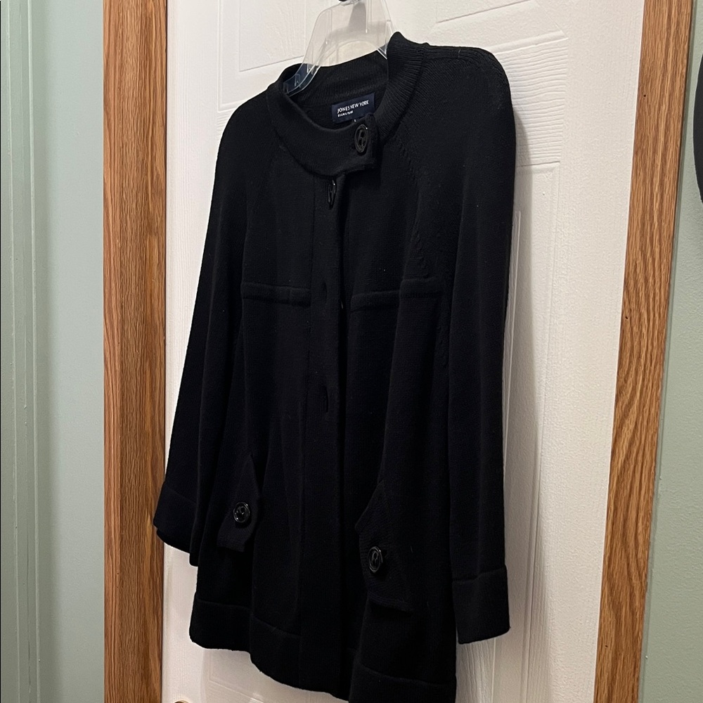 Jones New York Black Cape Jacket